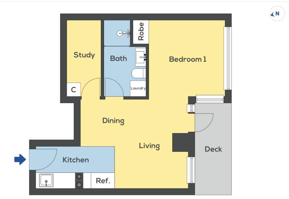 City Centre - One bedroom with walk in wardrobe photo